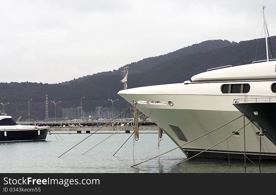 Luxury yacht in la spezia