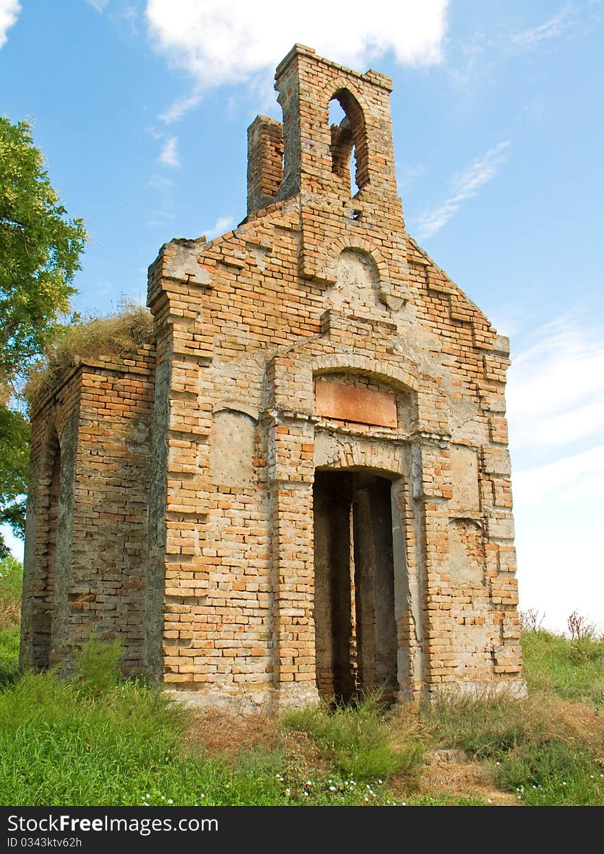 Deteriorated ruins of old church. Deteriorated ruins of old church