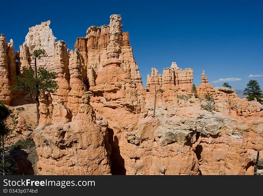 Hoodoo formation inside Bryce Canyon National Park