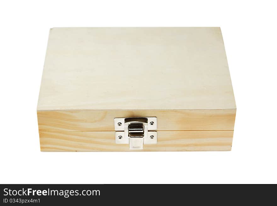 Wooden box. isolated on white background