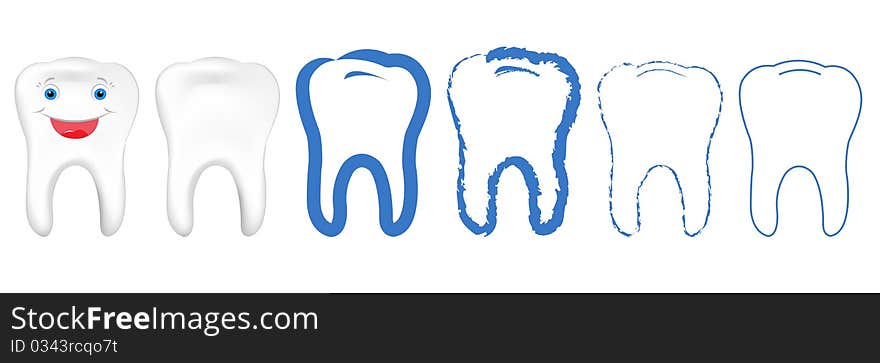 Tooth. Vector