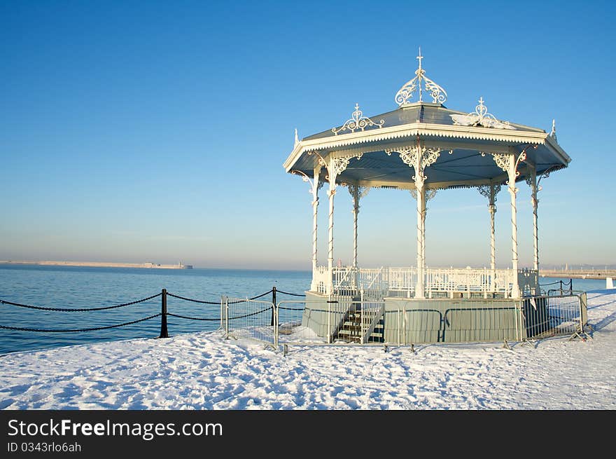 Harbour in the snow