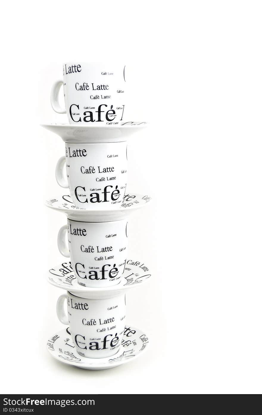 Coffee cup pyramid