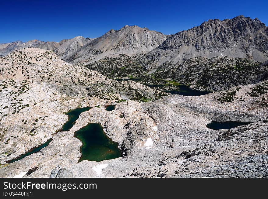 Landscape photo of a rocky landscape found at a high altitude inside the Sierra Nevada mountains. Landscape photo of a rocky landscape found at a high altitude inside the Sierra Nevada mountains