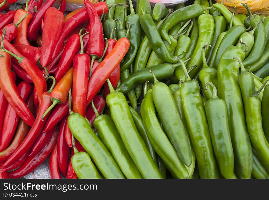 Chili,Farmers market stalls,vegetation