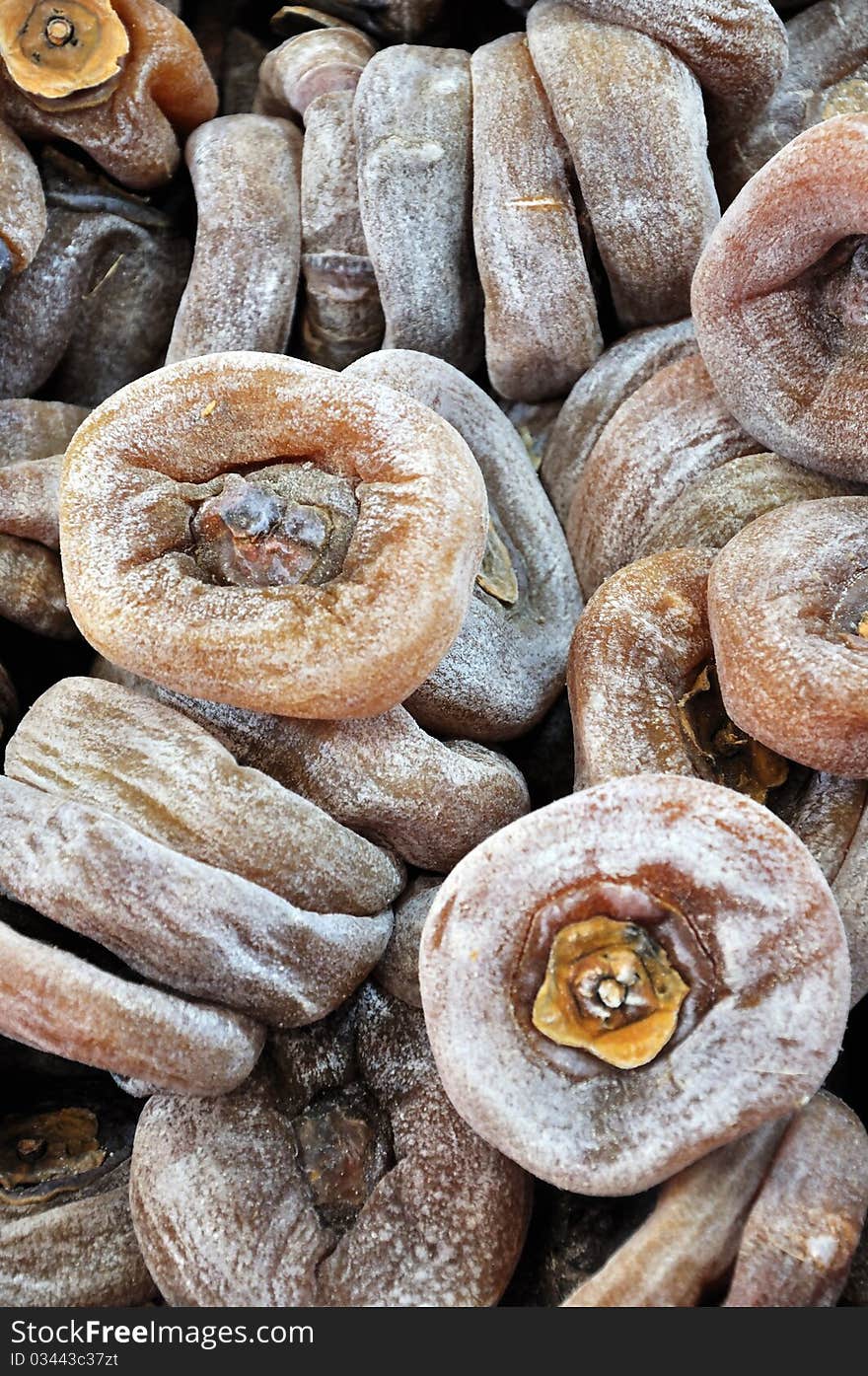 Preserved fruit of persimmon