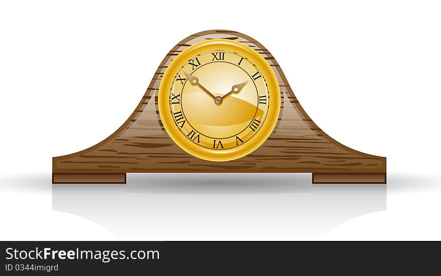 Clock isolated on white background