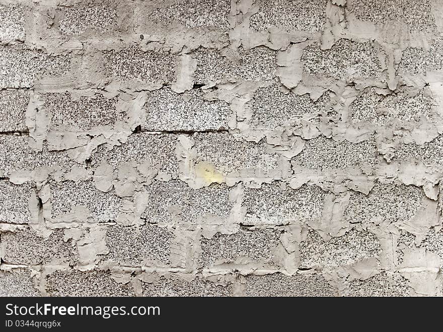 The texture of the brickwork and concrete. The texture of the brickwork and concrete