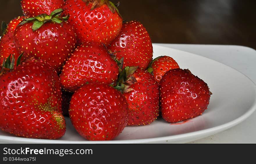 Red strawberry at the the start of summer season. Red strawberry at the the start of summer season