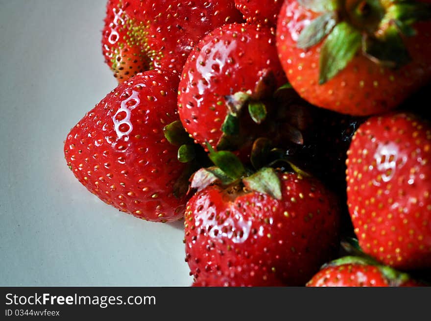 Red strawberry at the the start of summer season. Red strawberry at the the start of summer season