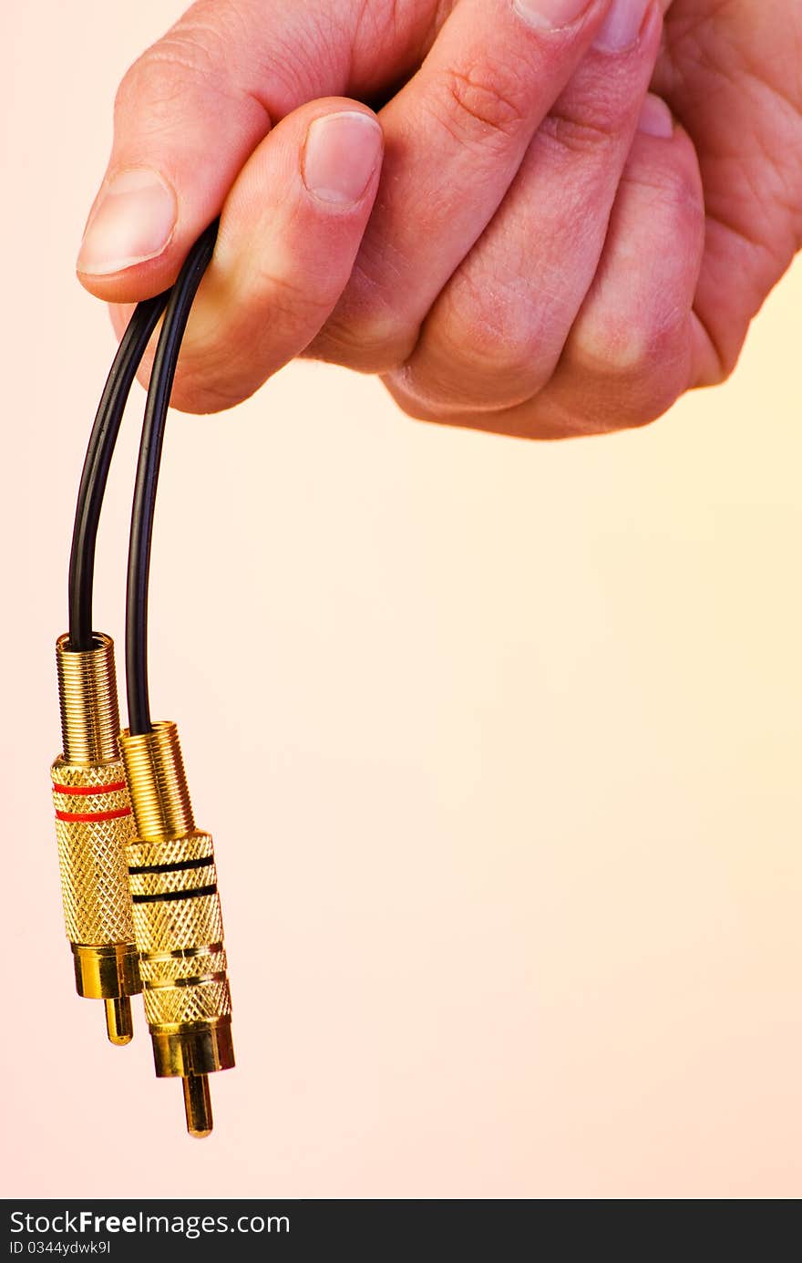 Audio Connectors In Hand