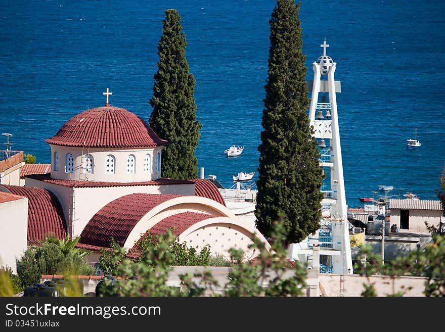 Greek Orthodox church in Tolo, Peloponnese, Greece