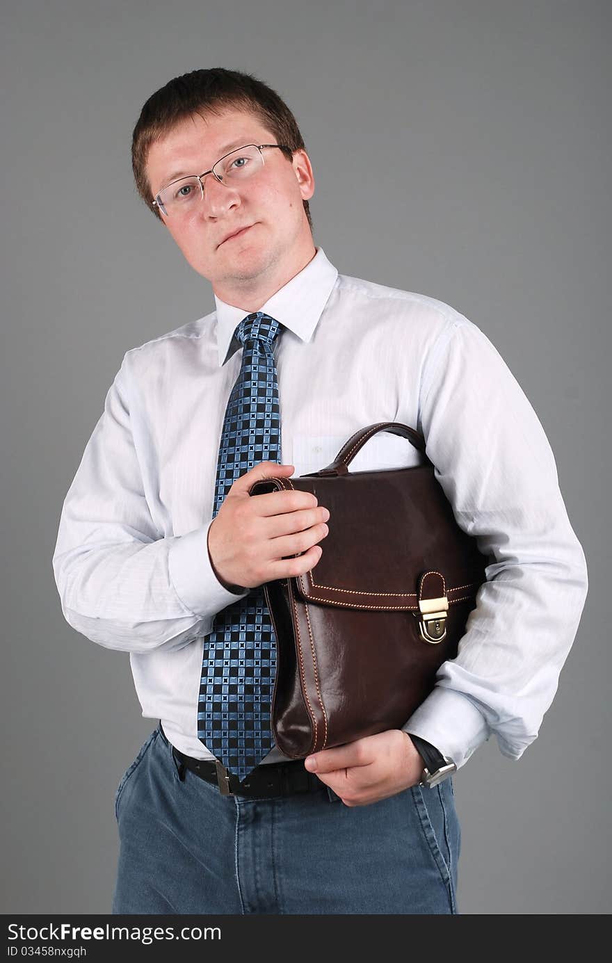 Businessman with briefcase