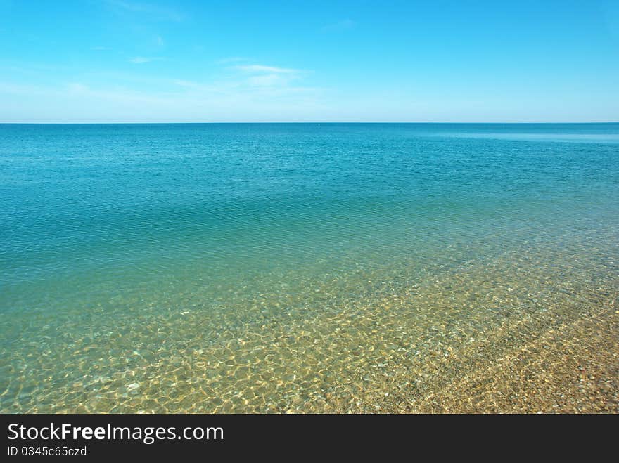 Sea horizon. Composition of nature.