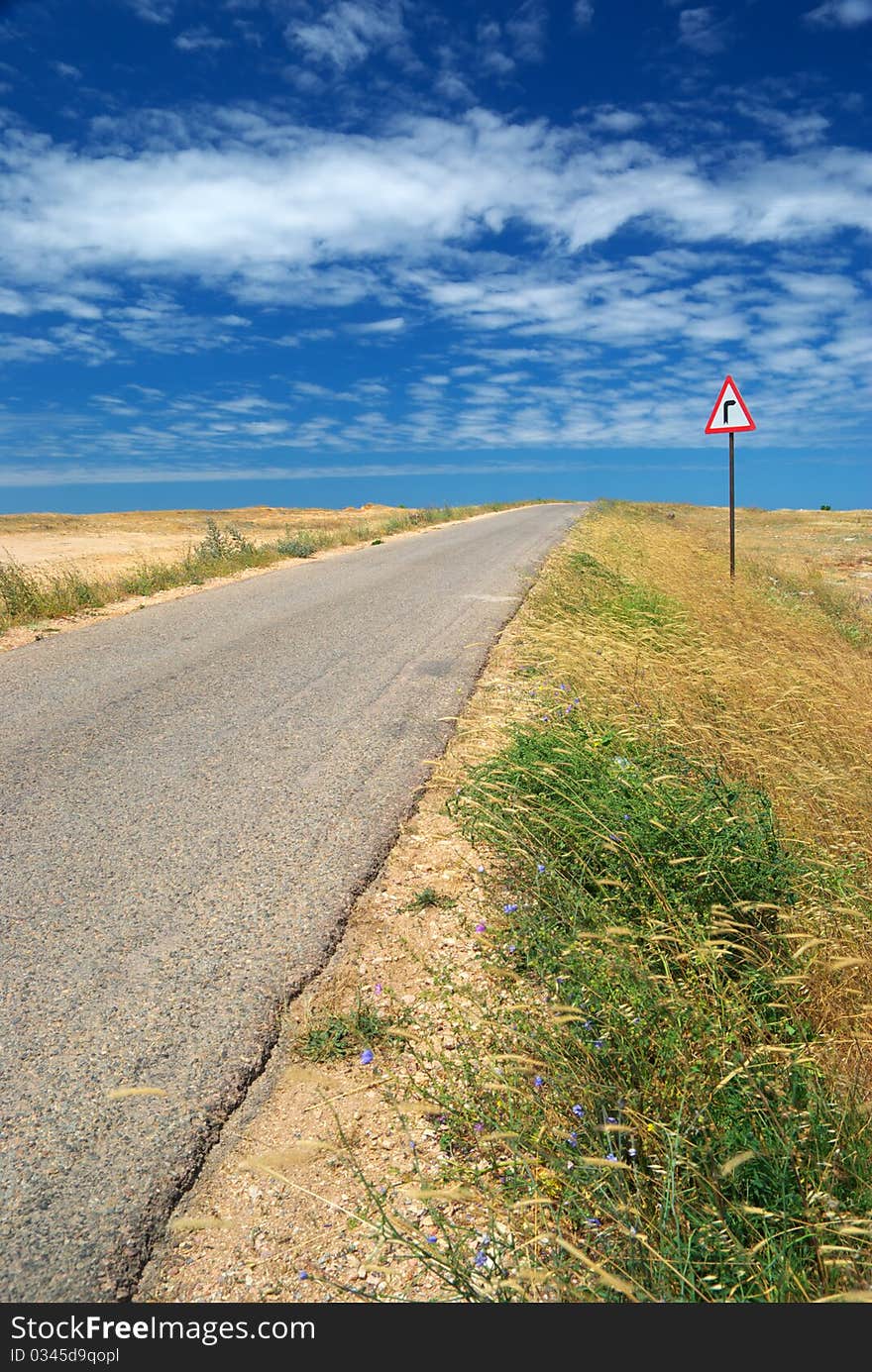 Road in desert