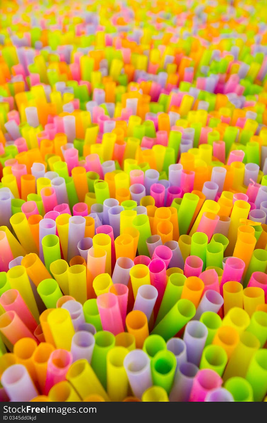 colorful Plastic straw background pattern