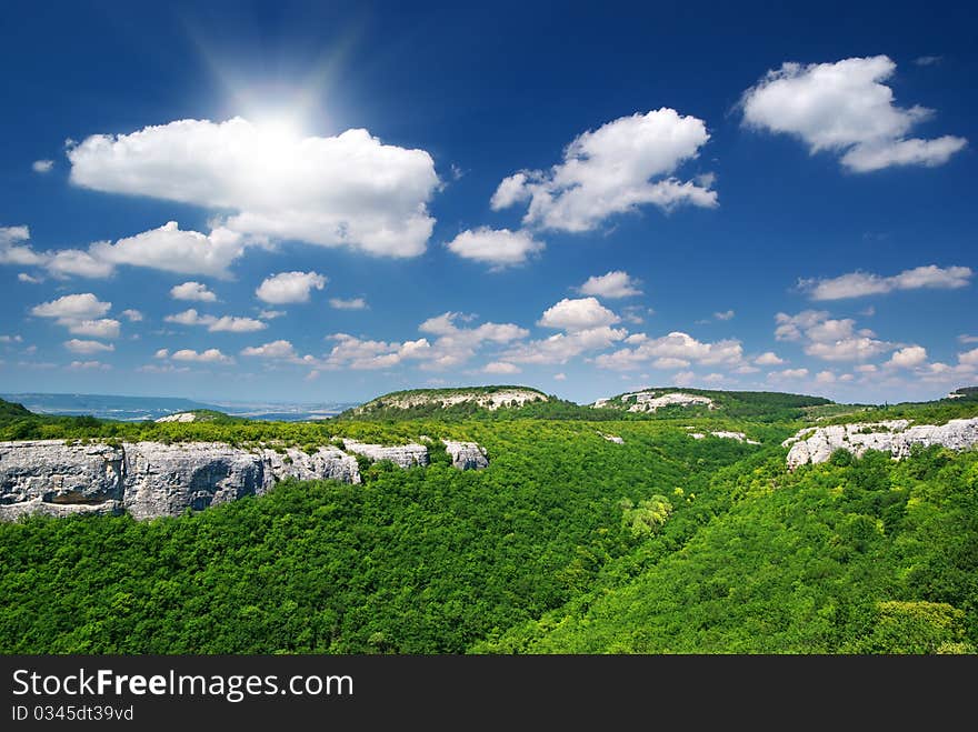 Mountain landscape. Composition of nature.