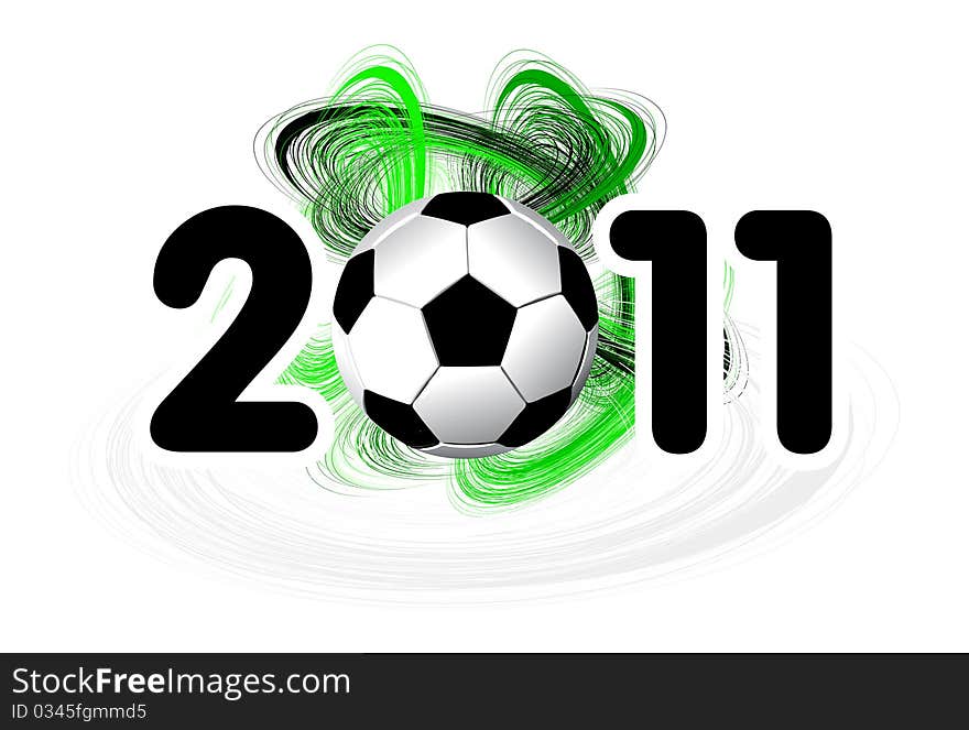 2011 soccer ball on a white background