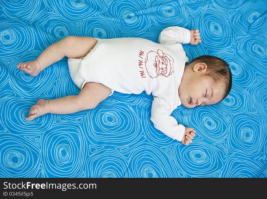 21 days of baby girl on blue background. 21 days of baby girl on blue background