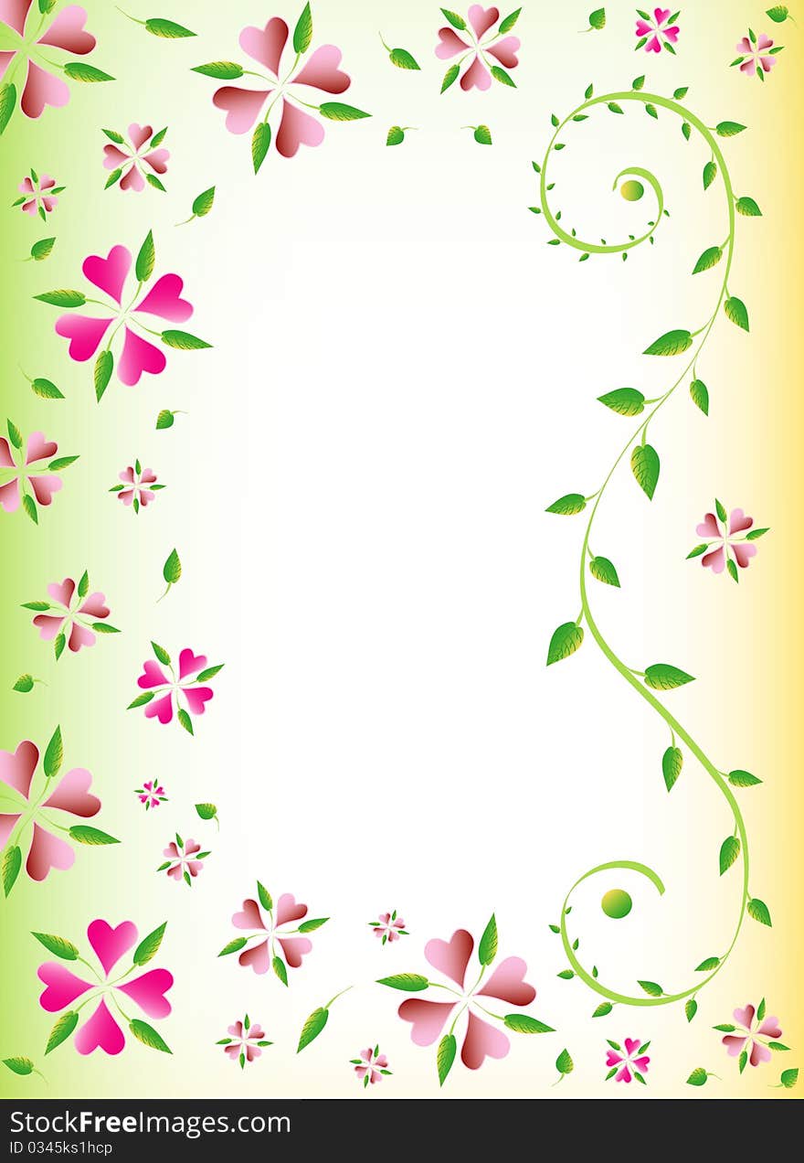 Meadow Floral background, place for your text,