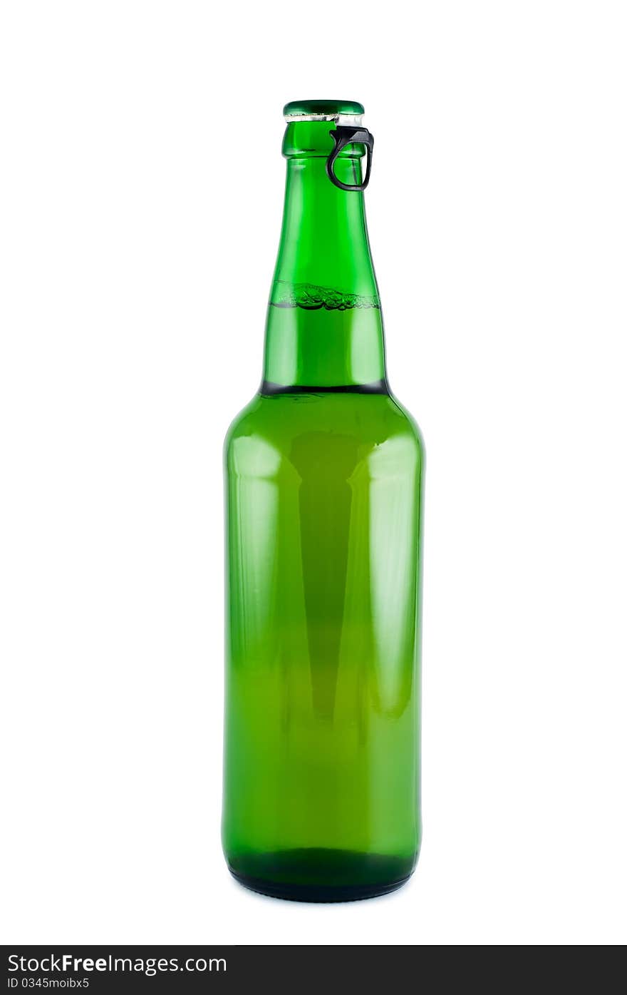 Bottle of beer a picture in studio isolated on white background. Bottle of beer a picture in studio isolated on white background.