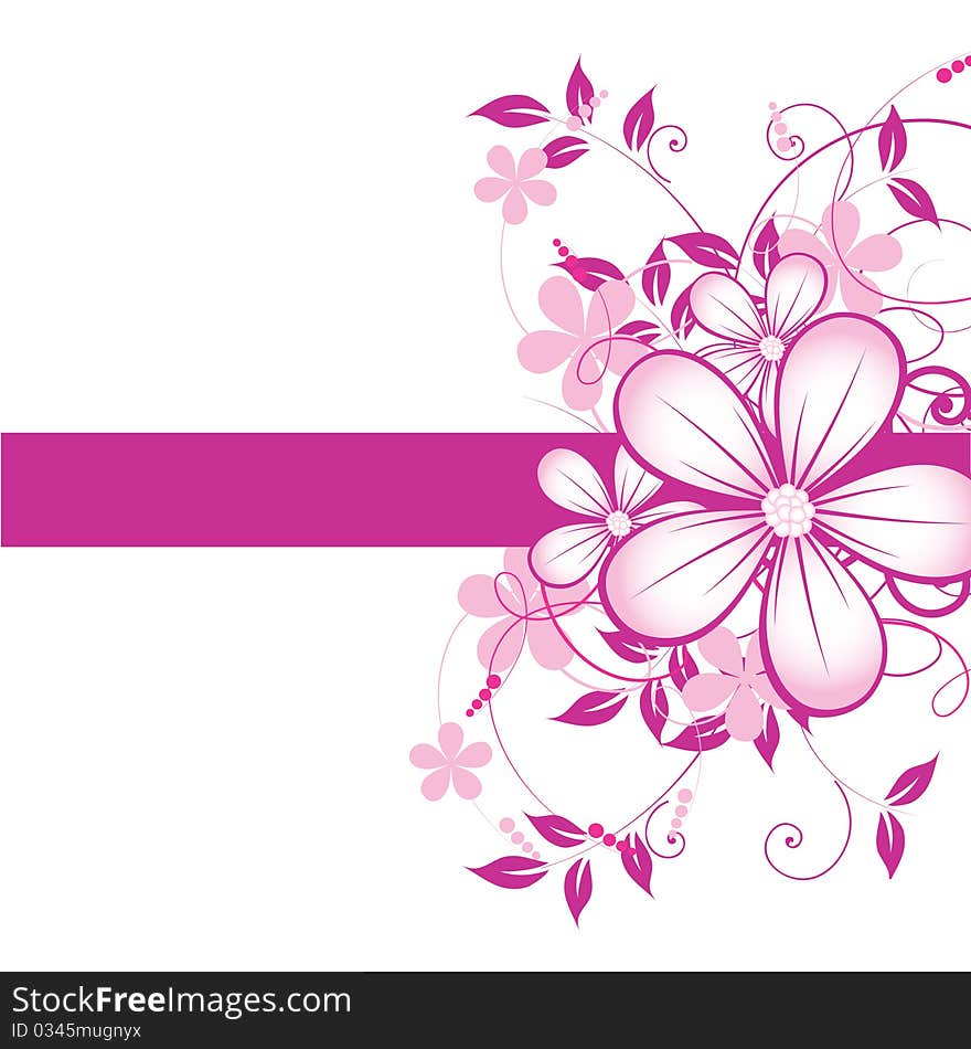 Abstract flowers background with place for your text