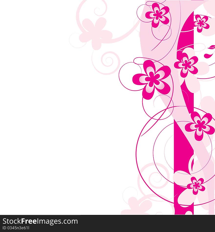 Abstract flowers background with place for your text