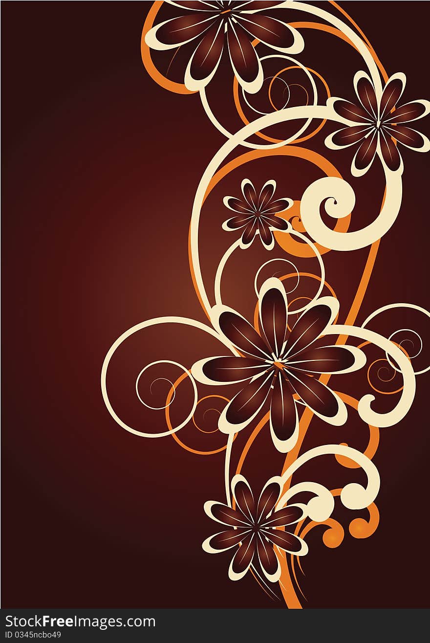 Abstract flowers background with place for your text