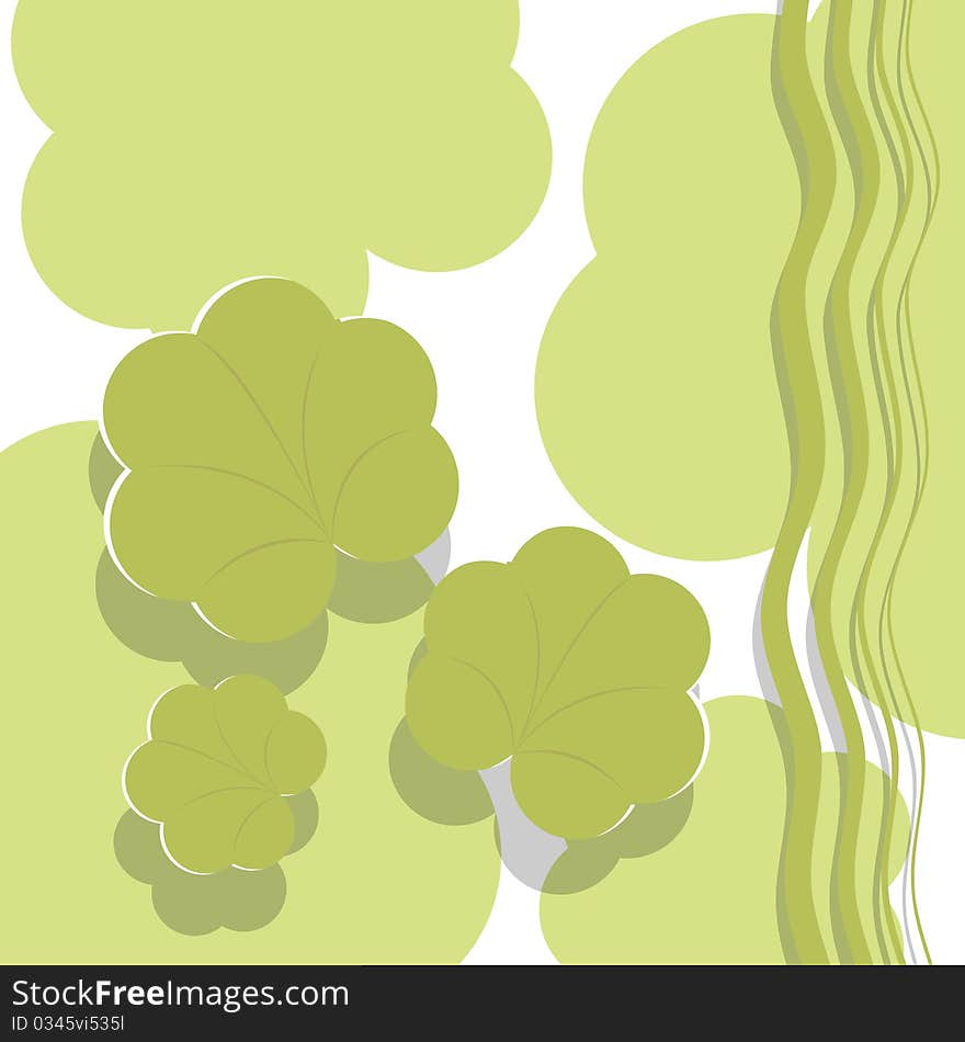 Illustration, abstract vegetable texture with green sheet. Illustration, abstract vegetable texture with green sheet