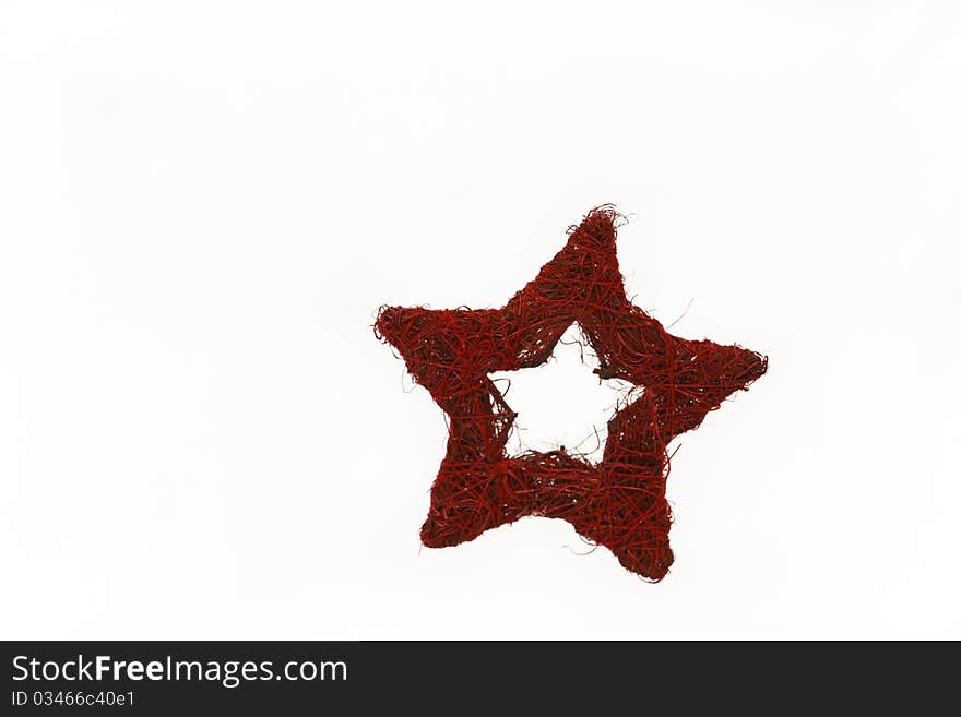 Red star isolated on white background