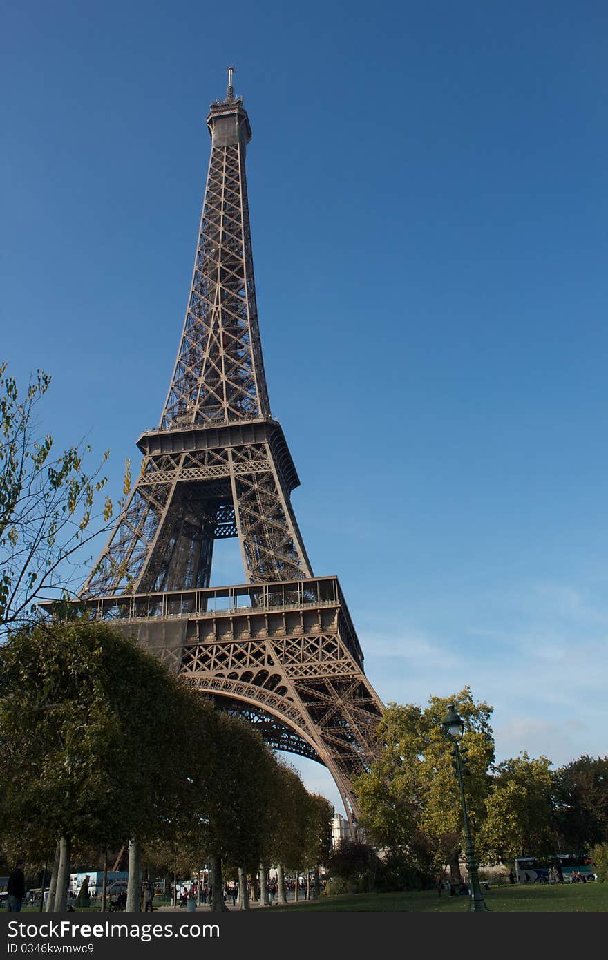 Eiffel Tower in a sunny day, Paris