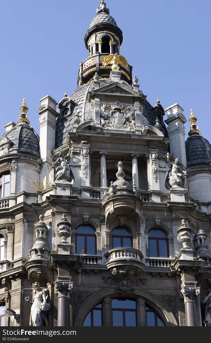 Historic architectures in Antwerp Belgium. Historic architectures in Antwerp Belgium.