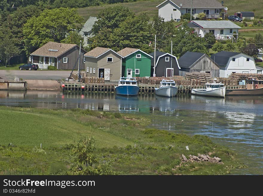 This is a small harbor in a small community.