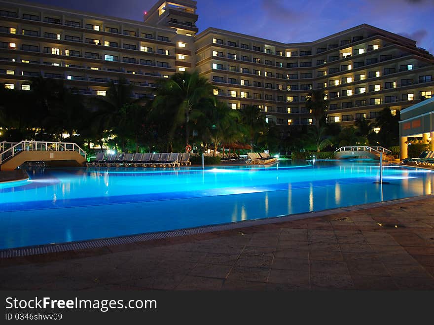 Swimming Pool at Night