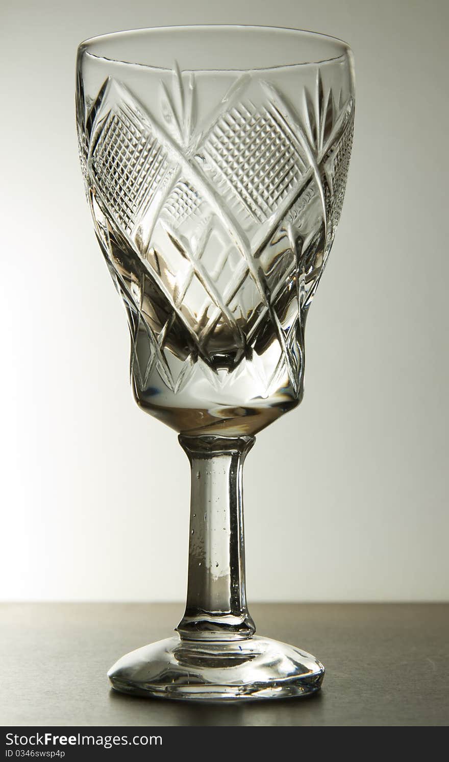 Isolated crystal brandy glass with backlight