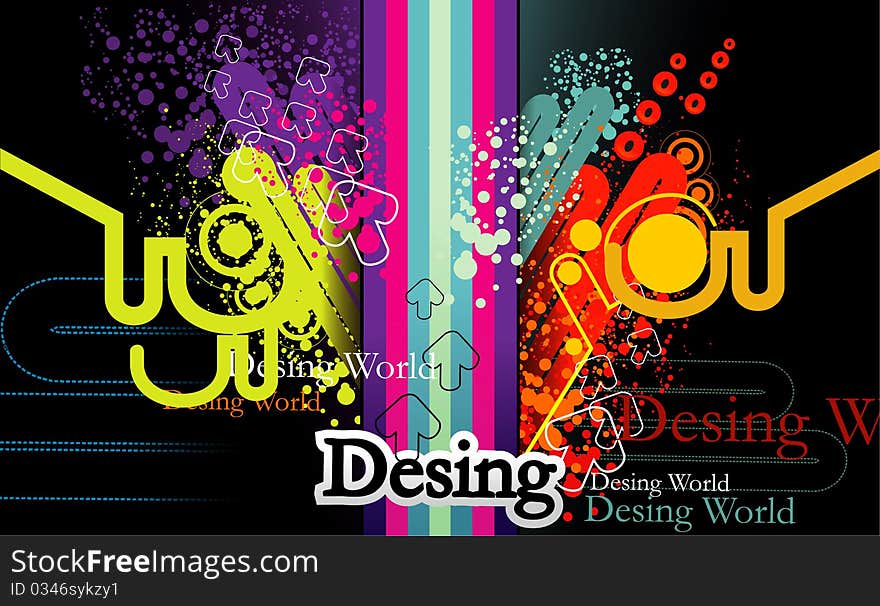 Background design and colors illustration. Background design and colors illustration