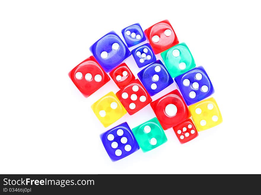 Gambling dices isolated on white background