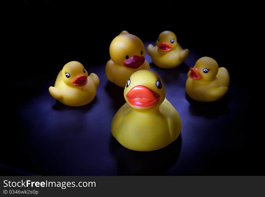 Lightpainted Rubber Ducks