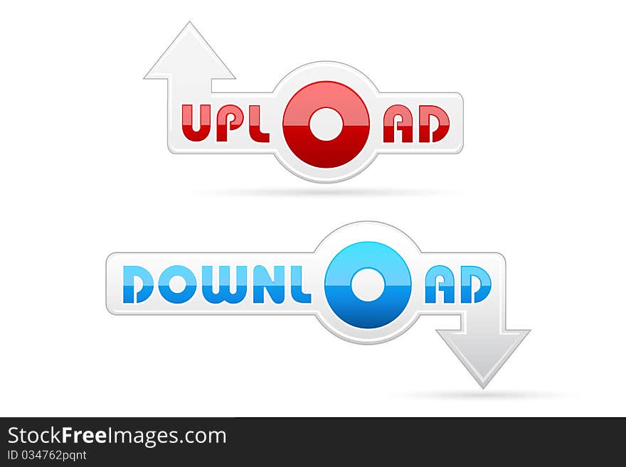 Illustration of web icons on white background