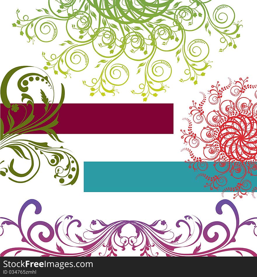 Illustration of abstract floral background