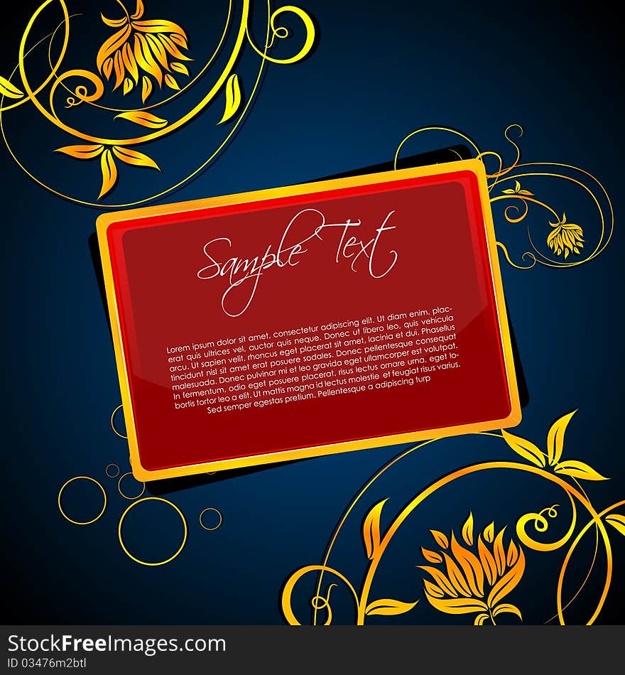 Illustration of abstract floral background