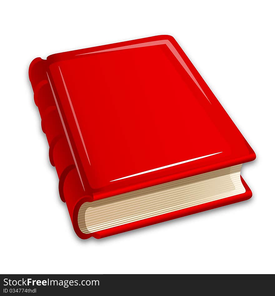 Illustration of book on white background