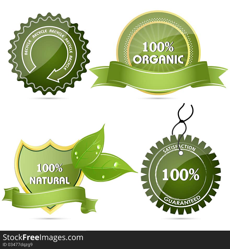 Illustration of natural tags with isolated background. Illustration of natural tags with isolated background