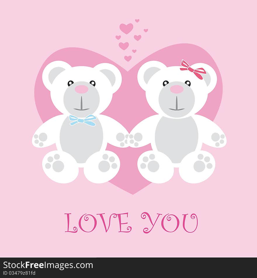 Love card Teddy