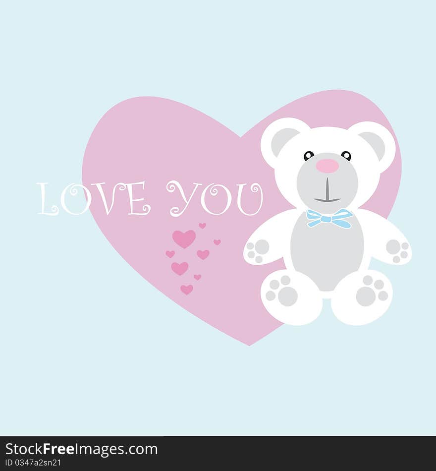 Love card Teddy