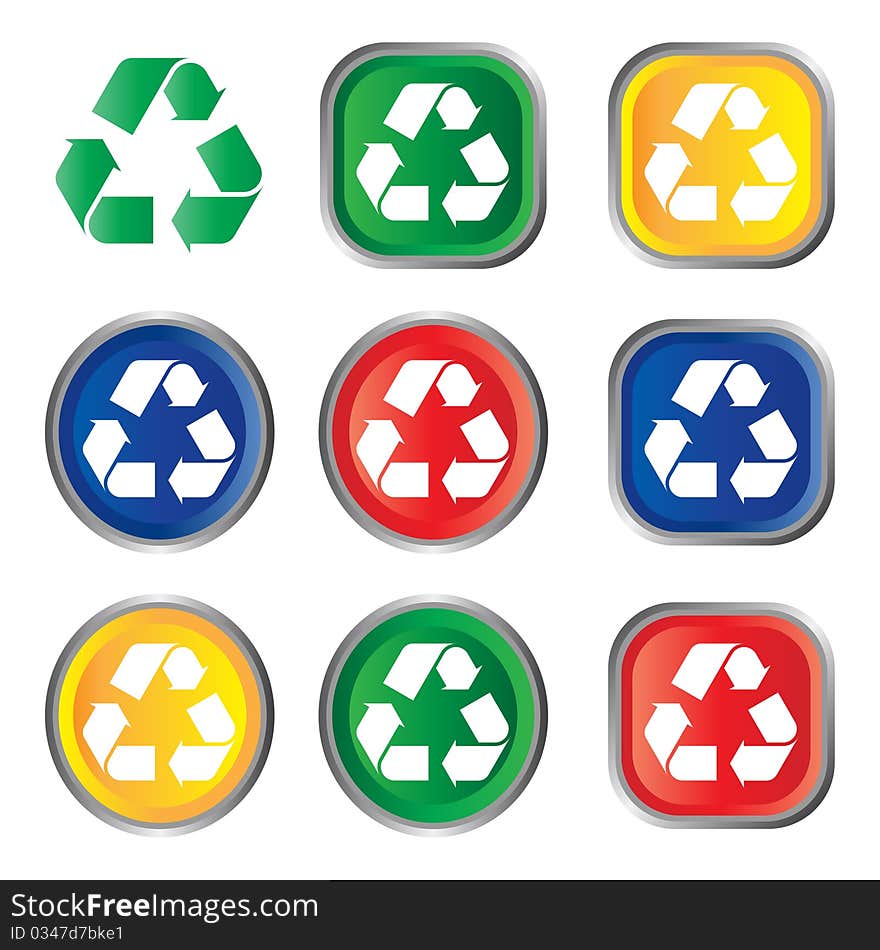 Illustration of recycle icon series