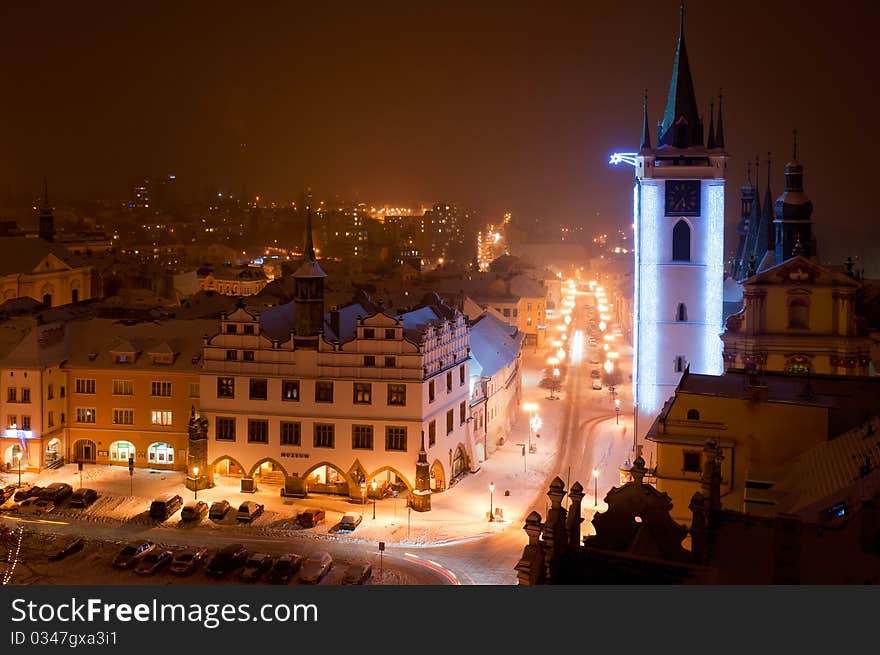 Litomerice in the Night, Czech Republic