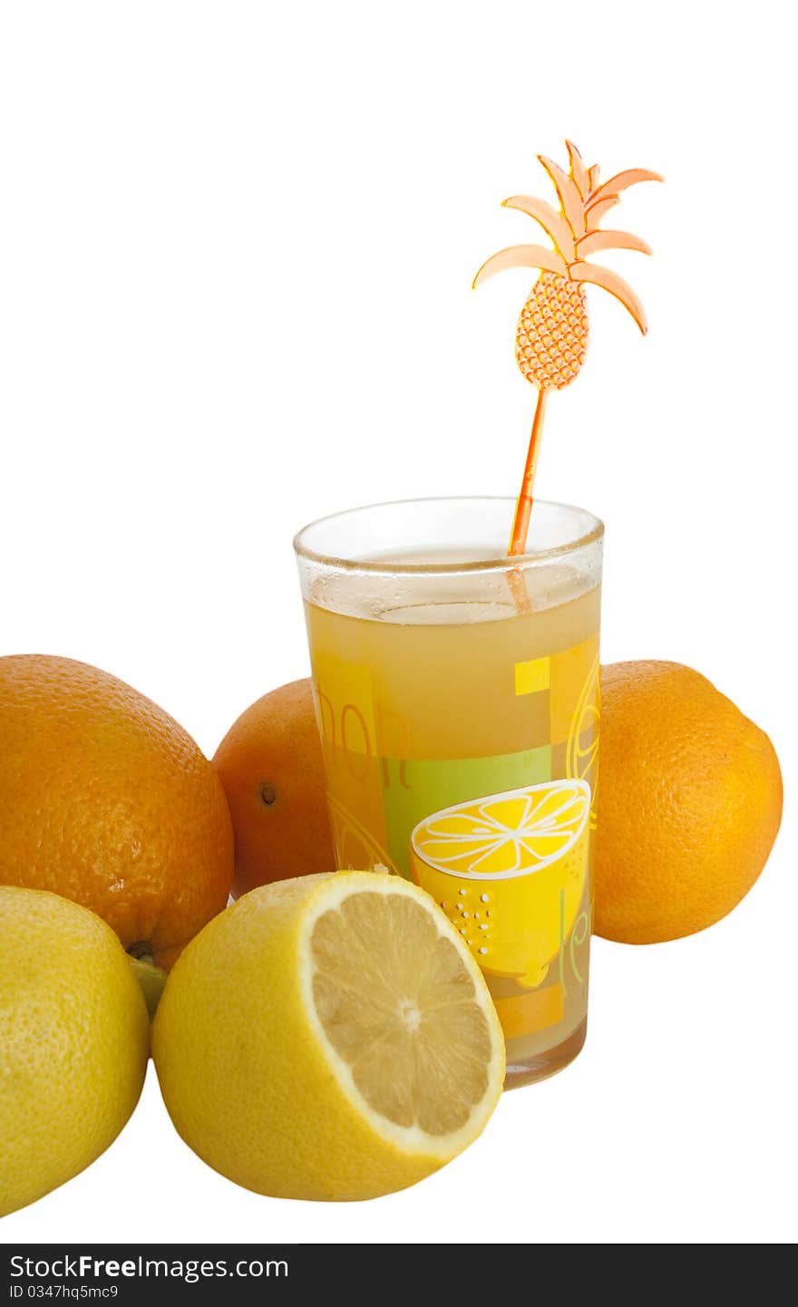 Glass With Citrus Juice