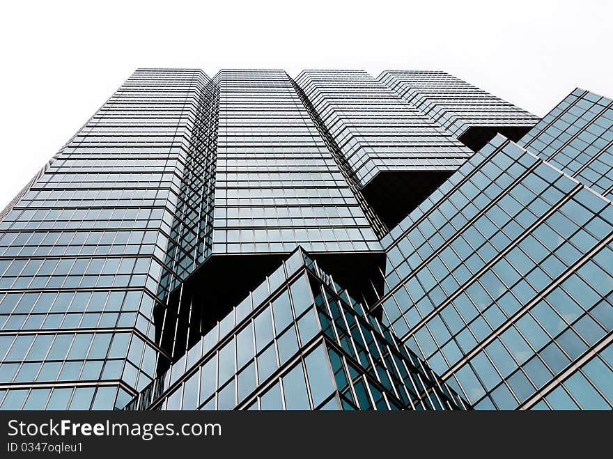 Perspective shot of a modern office building. Perspective shot of a modern office building.