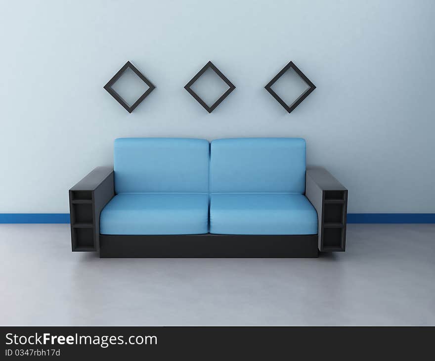 An interior design and concept with nice sofa